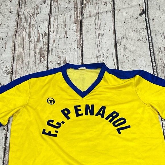 UVintage 1980s F.C. Penarol Uruguayan Futbol Soccer Sport Uniform Jersey - Picture 5 of 5